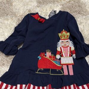 Rare Editions Navy and Red Nutcracker Dress